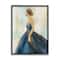 Stupell Industries Young Woman Blue Dress Soft Focus Pose in Black Frame Wall Art